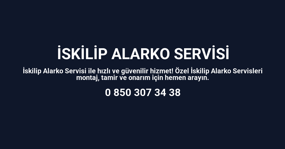 İskilip Alarko Servisi